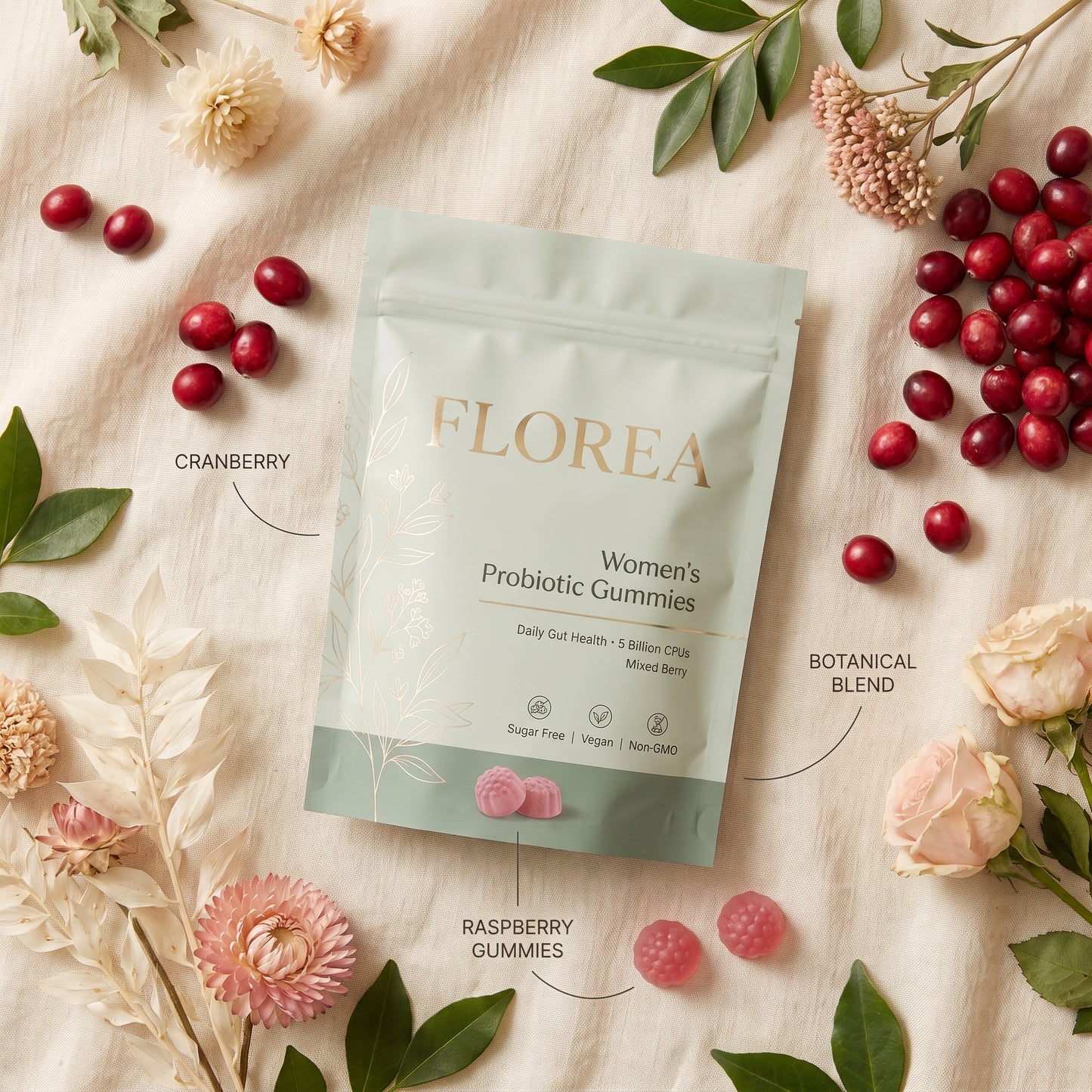 Florea Women's Daily Probiotic Gummies